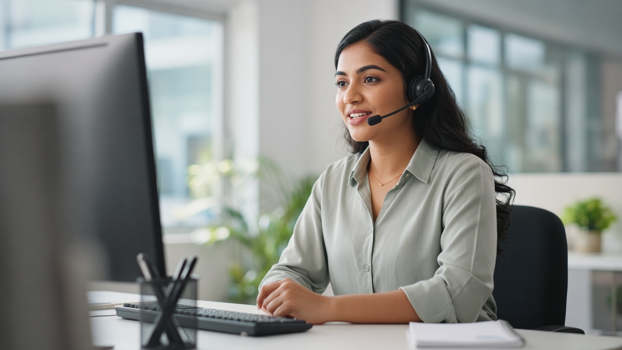 Claim support advisor helping a customer